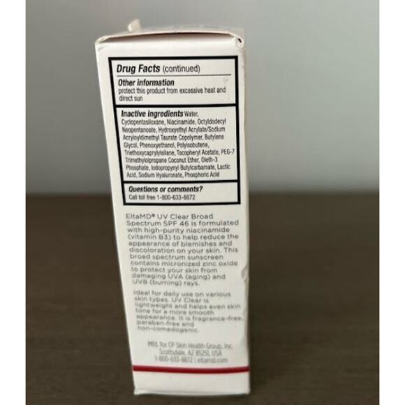 Elta MD Clear Face Sunscreen SPF 46 48g Skincare & UV Protection Sunscreen - Picture 6 of 9